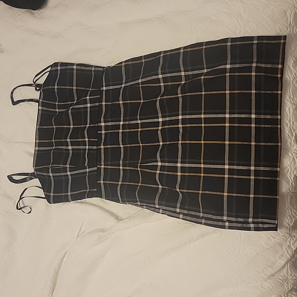 Cute Plaid A Line Mini Dress
